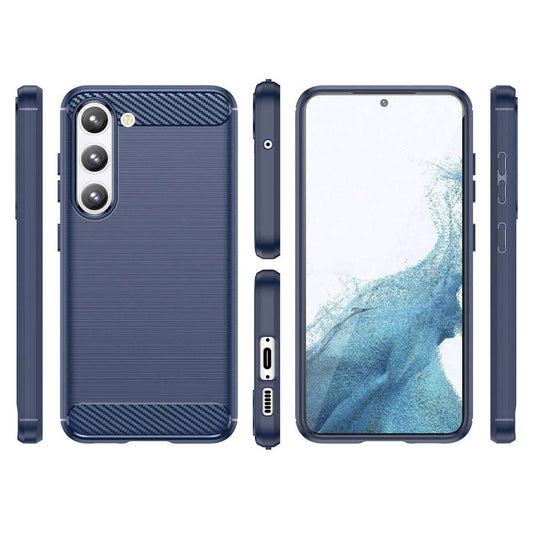 Galaxy S23 Carbon Case Blau – Stylisch & Stoßfest - MIZO.at