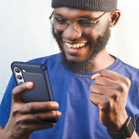 Samsung Galaxy S23 Carbon Case | Stylish Blue Protection - MIZO.at