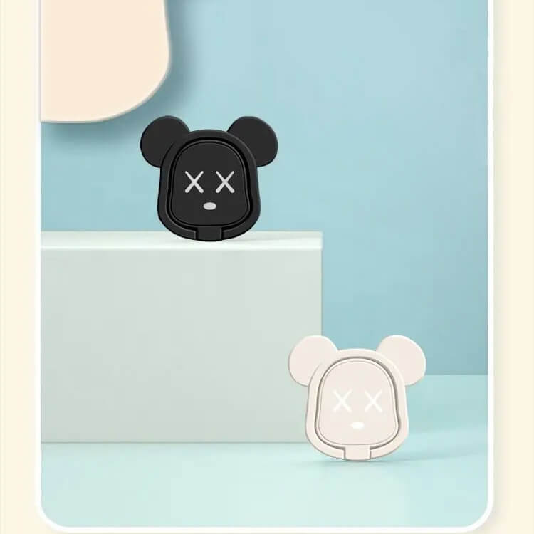 Bear Ring Holder | White | Phone Stand & Finger Grip - MIZO.at