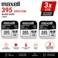 Maxell 395 SR927SW Silberoxid Knopfzelle Batterie 1,55V – 3 Stk. - MIZO.at