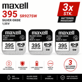 Maxell 395 SR927SW Silberoxid Knopfzelle Batterie 1,55V – 3 Stk. - MIZO.at