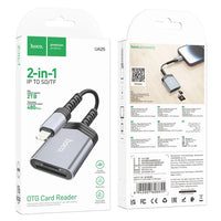 Hoco UA25 Kartenleser SD TF Lightning iPhone Grau - MIZO.at