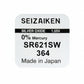Seizaiken SEIKO 364 SR621SW Silberoxid Uhrbatterie - MIZO.at