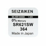 Seizaiken SEIKO 364 SR621SW Silberoxid Uhrbatterie - MIZO.at