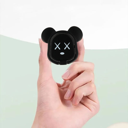 Bear Ring Holder Schwarz | Phone Stand & Fingergriff - MIZO.at