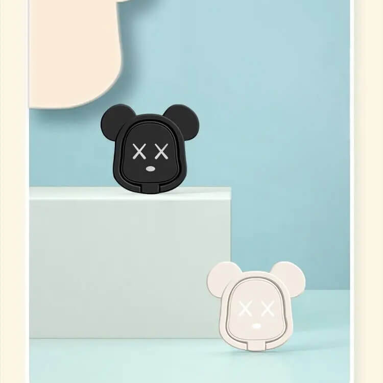 Bear Ring Holder | Black | Phone Stand & Finger Grip - MIZO.at
