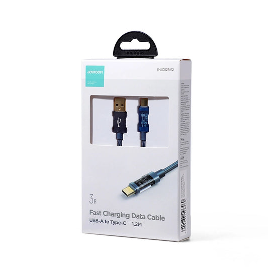 USB-Type-C Kabel, 1,2 m Blau – 3A Schnellladen & Datenübertragung - MIZO.at