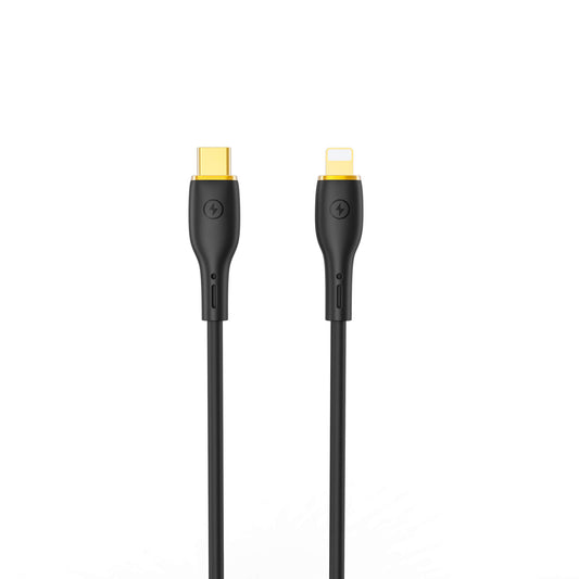 WIWU YQ01 USB-C auf Lightning Kabel 30W – 1,2m, Schwarz - MIZO.at