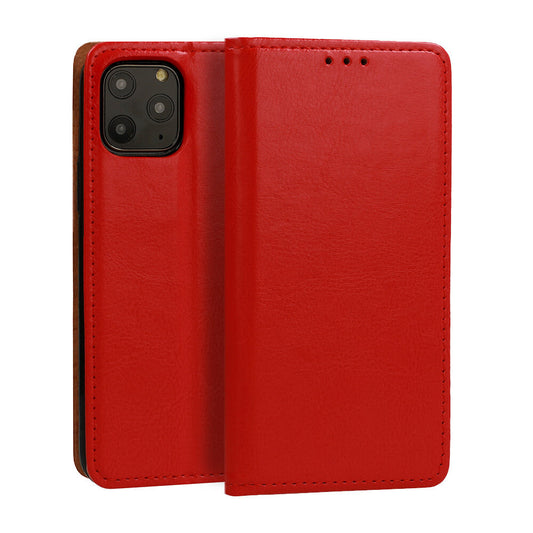 Samsung Galaxy A35 Holster-Case Rot | Querformat & Leder - MIZO.at
