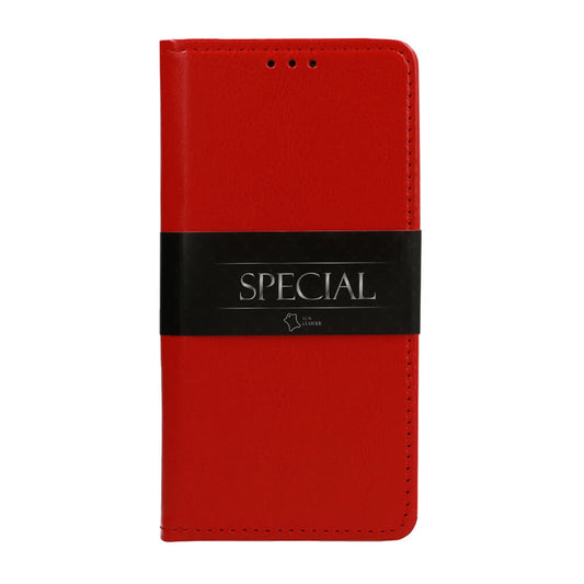 Samsung Galaxy A35 Holster-Case Rot | Querformat & Leder - MIZO.at