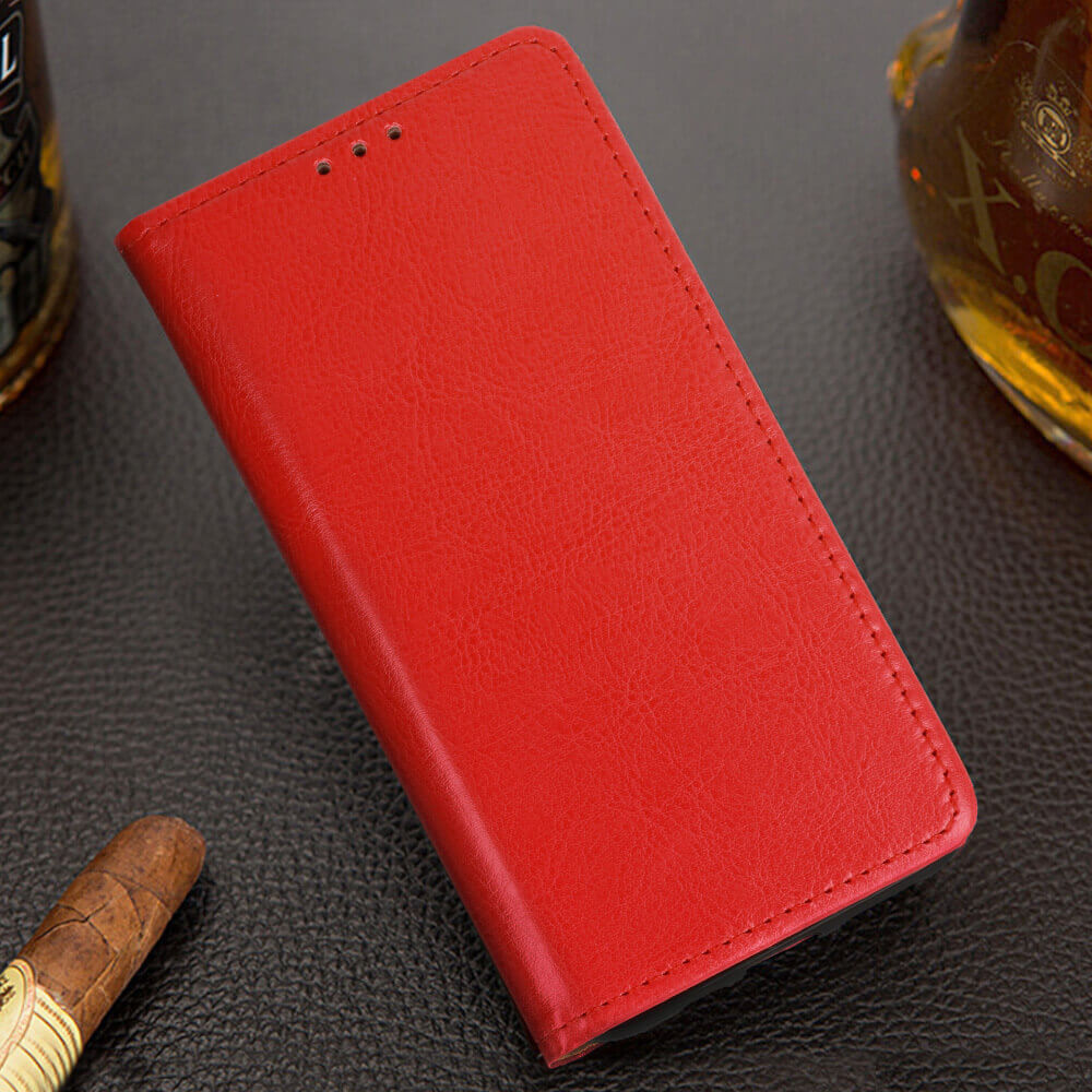 Samsung Galaxy A35 Red Book Special Horizontal Holster | Leather Case - MIZO.at