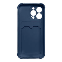 iPhone 12 Pro Card Wallet | Navy Blue Airbag Armor Case - MIZO.at