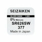 Seizaiken SEIKO 377 SR626SW Silberoxid Uhrbatterie - MIZO.at