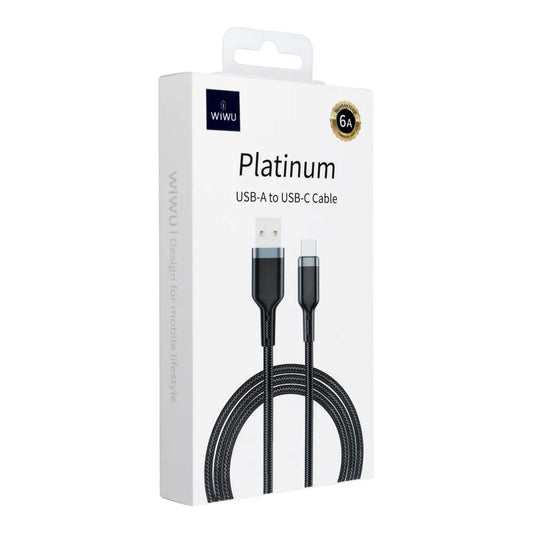 Platinum Series USB-C-Kabel – 6 A Fast Charge, Nylon-Geflecht, 1,2 m - MIZO.at