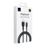 Platinum Series USB-C-Kabel – 6 A Fast Charge, Nylon-Geflecht, 1,2 m - MIZO.at