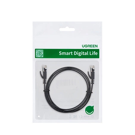 Ugreen 0.5m Cat 6 Ethernet Cable | 1000 Mbps, Black - MIZO.at