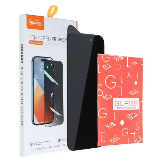 6D Pro Veason Privacy Glass für iPhone 14 Pro Max – 9H Blickschutz Schwarz - MIZO.at