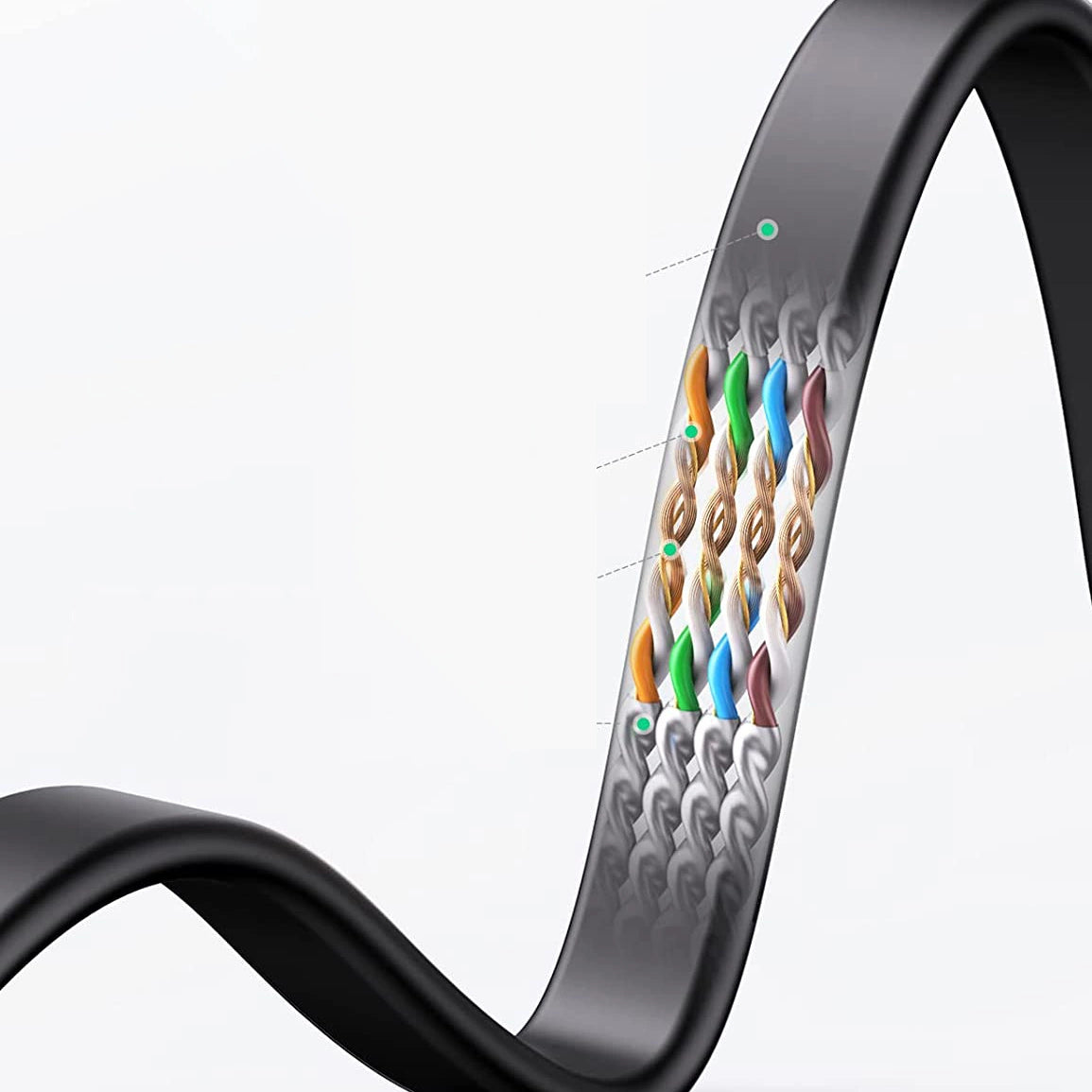 Ugreen 0.5m Cat 6 Ethernet Cable | 1000 Mbps, Black - MIZO.at