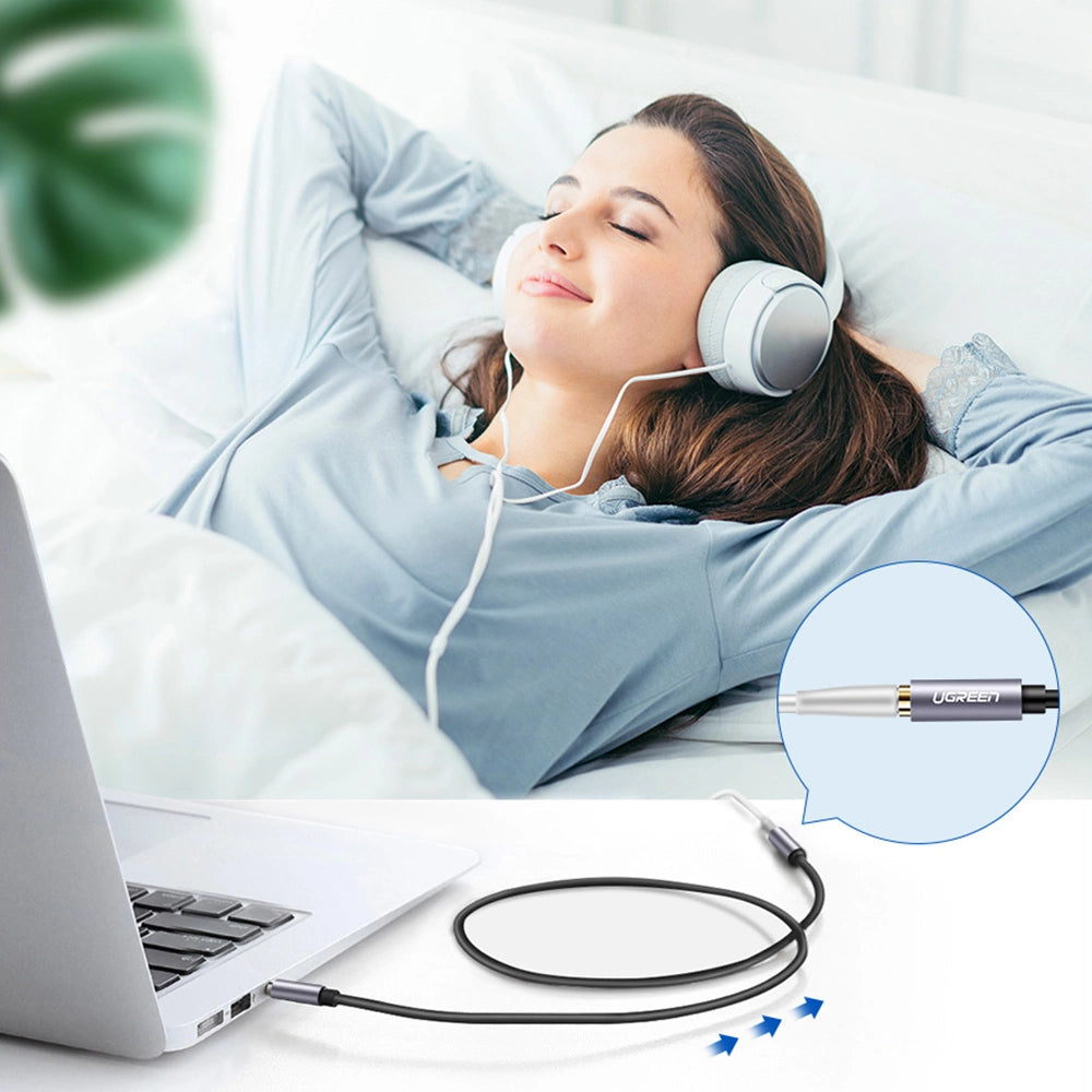 UGREEN 3.5mm AUX Extension Cable | 0.5M Audio Cable - MIZO.at