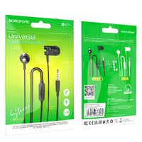 Borofone BM72 Majestic Black Headphones | Wired, 3.5mm Jack - MIZO.at