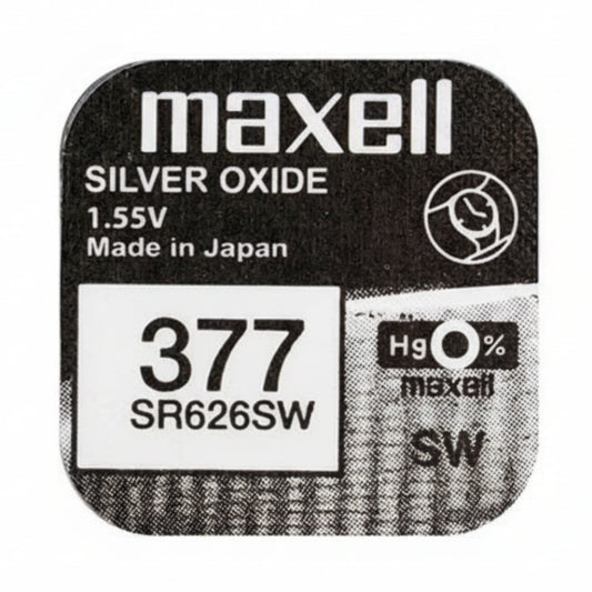 Maxell 377 SR626SW Silberoxid Uhrbatterie Made in Japan - MIZO.at