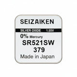 Seizaiken SEIKO 379 SR521SW Silberoxid Uhrbatterie - MIZO.at