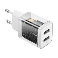 Baseus 10.5W Dual USB Charger Weiß Kompakt CCXJ010202 - MIZO.at