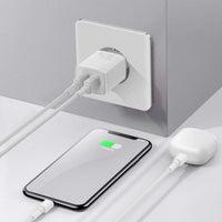 Baseus 10.5W Dual USB Charger Weiß Kompakt CCXJ010202 - MIZO.at