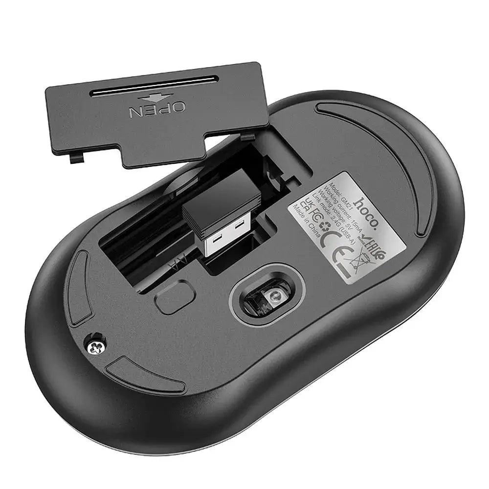 HOCO GM21 Wireless 2.4G Computer Mouse – 1600 DPI Black - MIZO.at