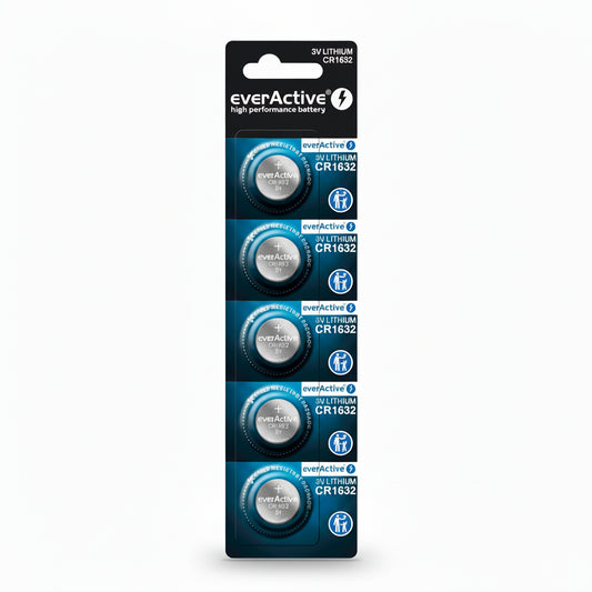 everActive CR1632 Lithium Batterien 5er Pack – 3,0V Knopfzellen - MIZO.at