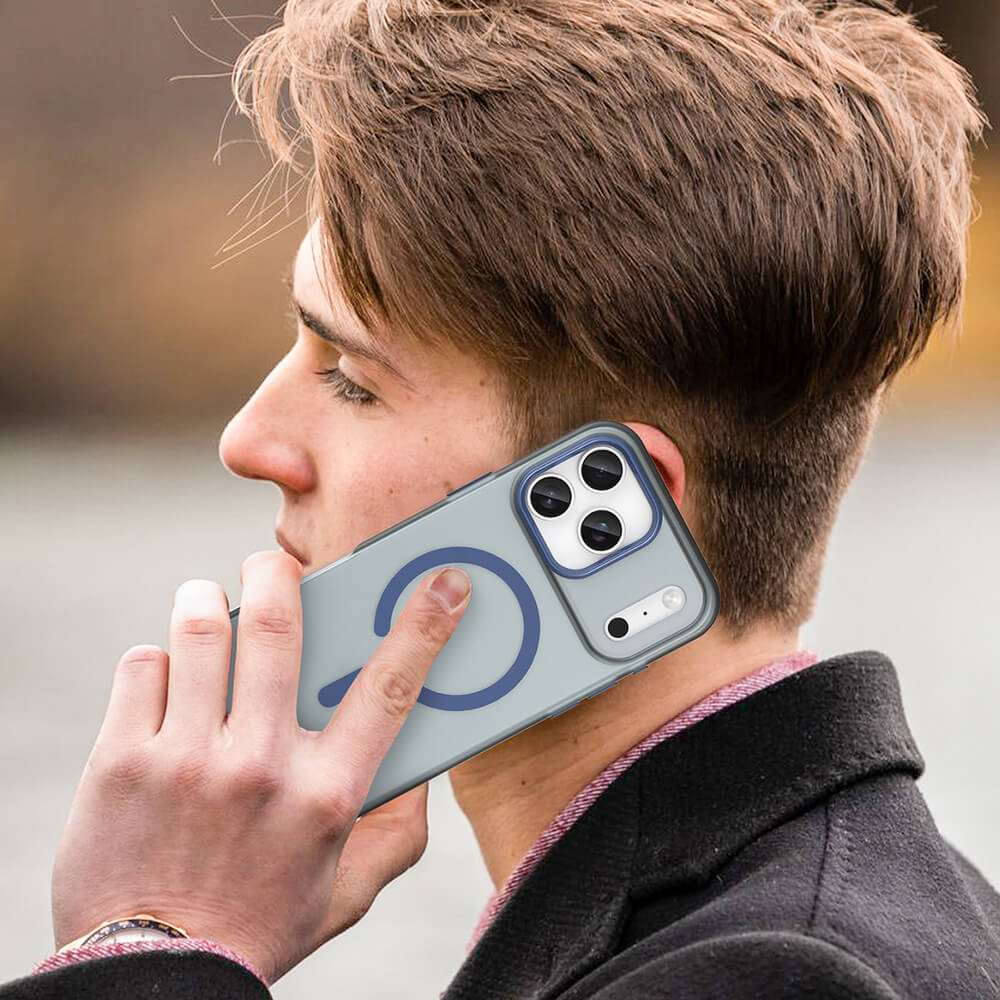Magnetic Abrasive iPhone 17 Pro Max Case MagSafe Matte Blau - MIZO.at