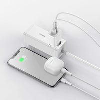 Baseus 10.5W Dual USB Charger Weiß Kompakt CCXJ010202 - MIZO.at