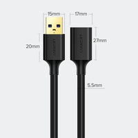 Ugreen 3M USB 3.0 Extension Cable | Fast Data Transfer, Durable - MIZO.at