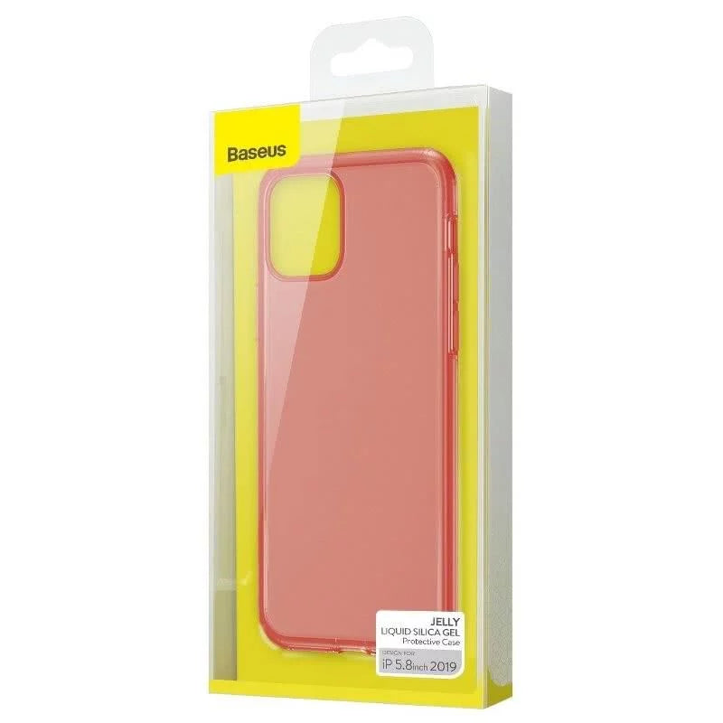 iPhone 11 Pro Case | Jelly Liquid Silica Gel (Transparent Red) - MIZO.at