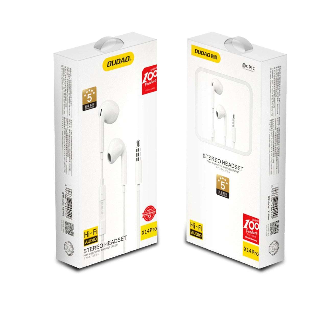 Dudao 3.5mm Earphones | White In-Ear Headphones with Mic - MIZO.at