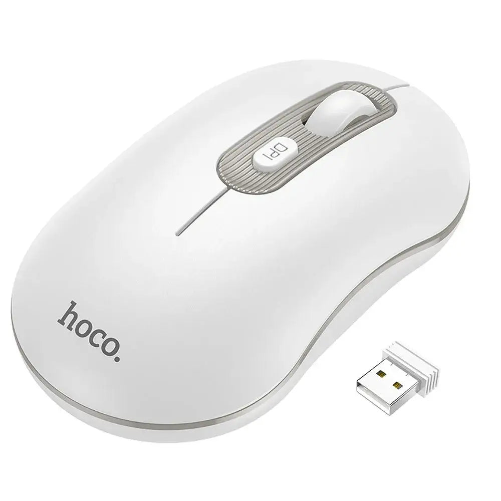 HOCO GM21 Wireless 2.4G Computer Mouse – 1600 DPI White - MIZO.at