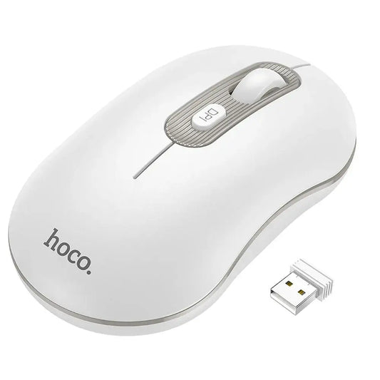 HOCO GM21 Wireless 2.4G Computer Mouse – 1600 DPI White - MIZO.at