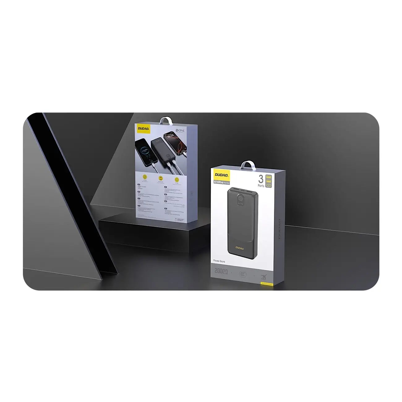 Dudao K10Pro Powerbank 20000mAh 2x USB-A Black - MIZO.at