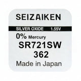Seizaiken SEIKO 362 SR721SW Silberoxid Uhrbatterie - MIZO.at
