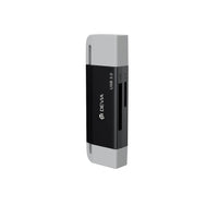 Devia EL240 2-in-1 Card Reader USB/USB-C 3.0 – Black - MIZO.at
