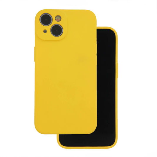 Silicone Case iPhone 15 Pro Max | Yellow Soft-Touch Cover - MIZO.at