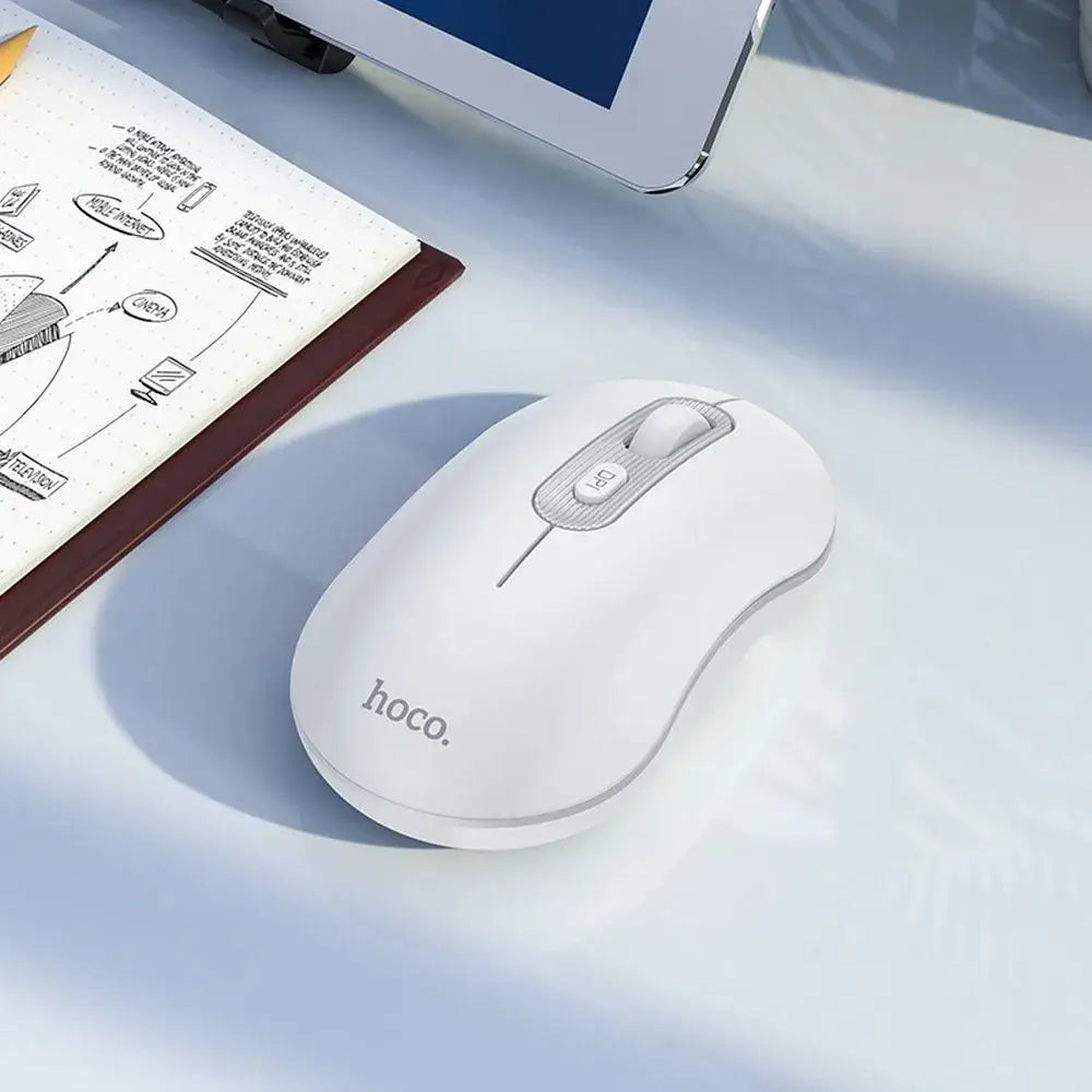 HOCO GM21 Wireless 2.4G Computer Mouse – 1600 DPI White - MIZO.at