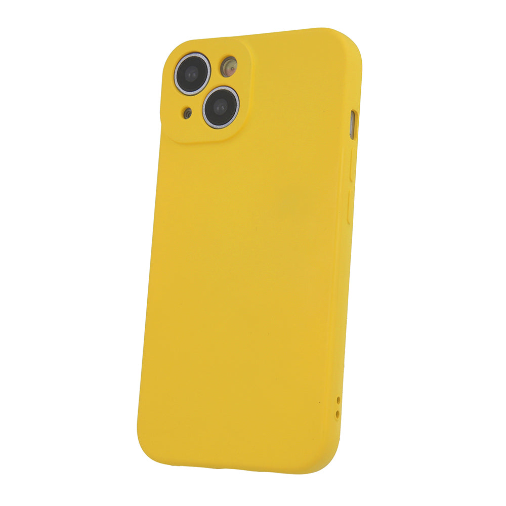 Silicone Case iPhone 15 Pro Max | Yellow Soft-Touch Cover - MIZO.at