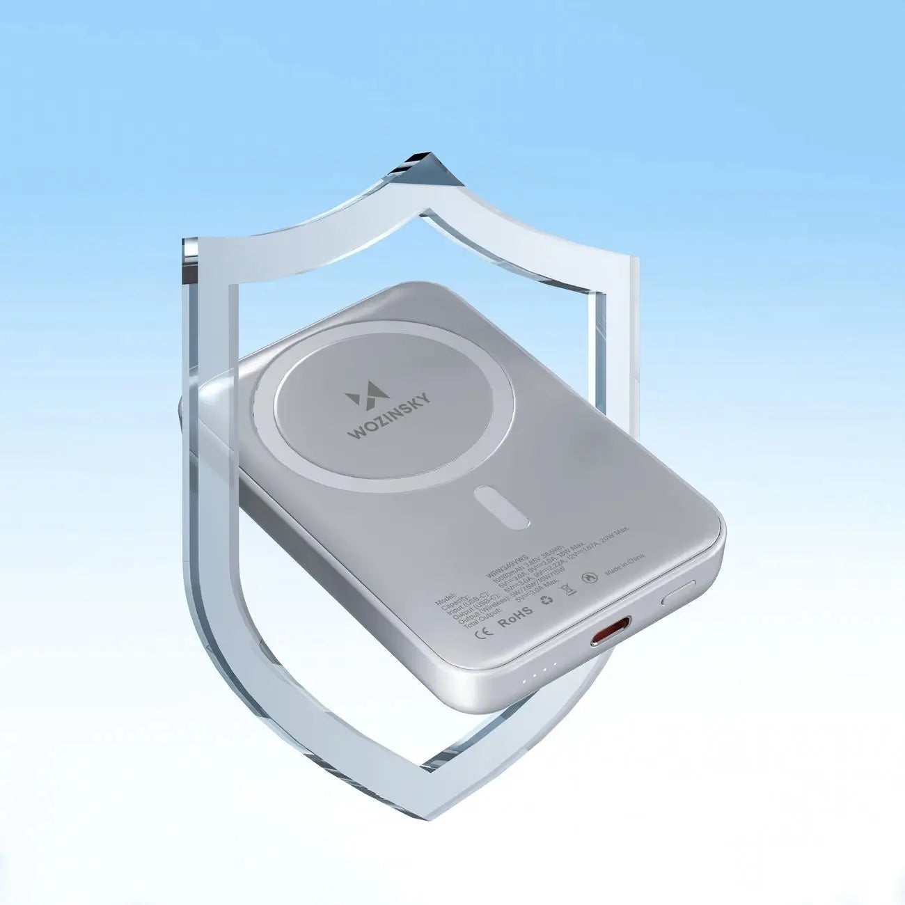 Wozinsky WRW349YWS Magnetic Powerbank 10000mAh White - MIZO.at