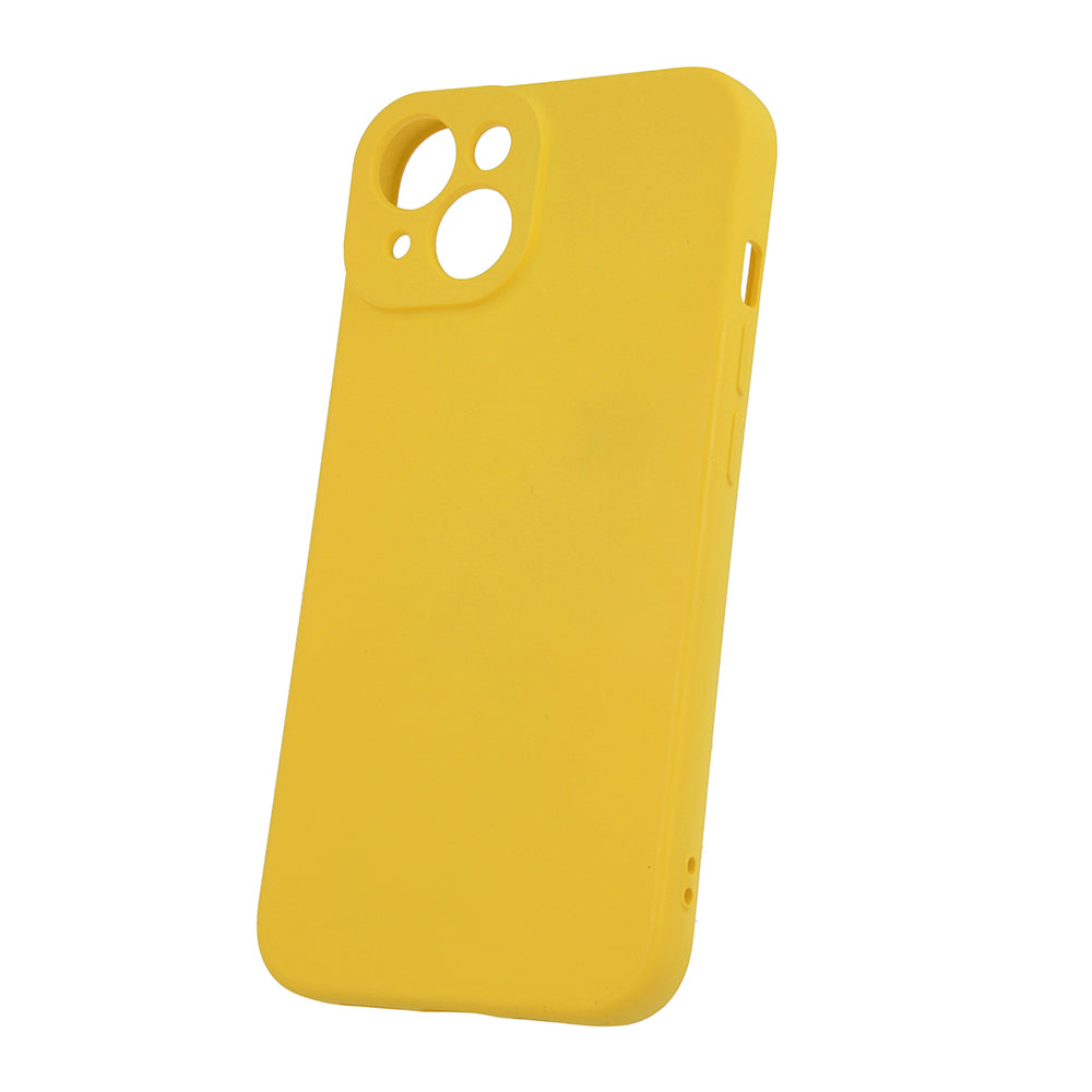 Silicone Case iPhone 15 Pro Max | Yellow Soft-Touch Cover - MIZO.at