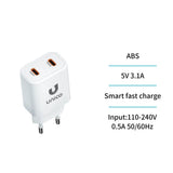 HC1907 Dual USB-C PD 20W Schnellladegerät Weiß - MIZO.at