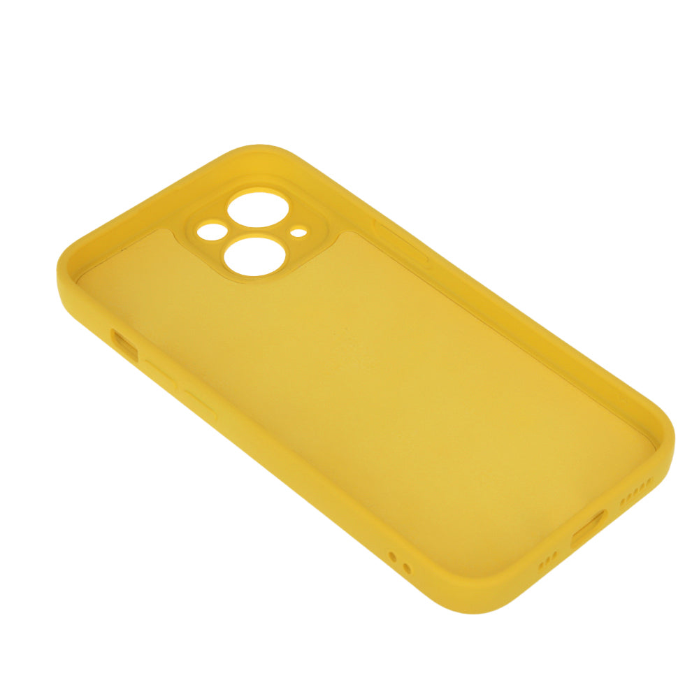 Silicone Case iPhone 15 Pro Max | Yellow Soft-Touch Cover - MIZO.at