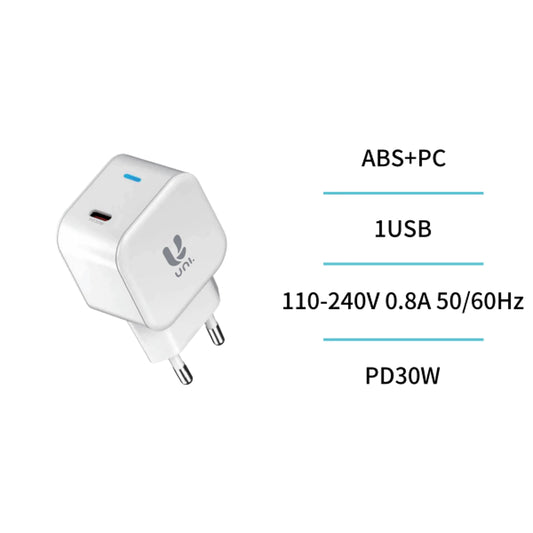 HC1872 USB-C PD3.0 30W GaN Schnellladegerät Weiß - MIZO.at