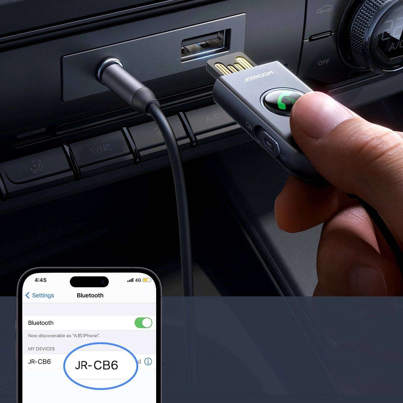 Joyroom Wireless Car Receiver | Bluetooth 5.3, Noise Reduction - MIZO.at