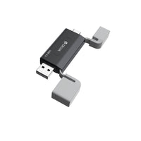 Devia EL240 2-in-1 Card Reader USB/USB-C 3.0 – Black - MIZO.at